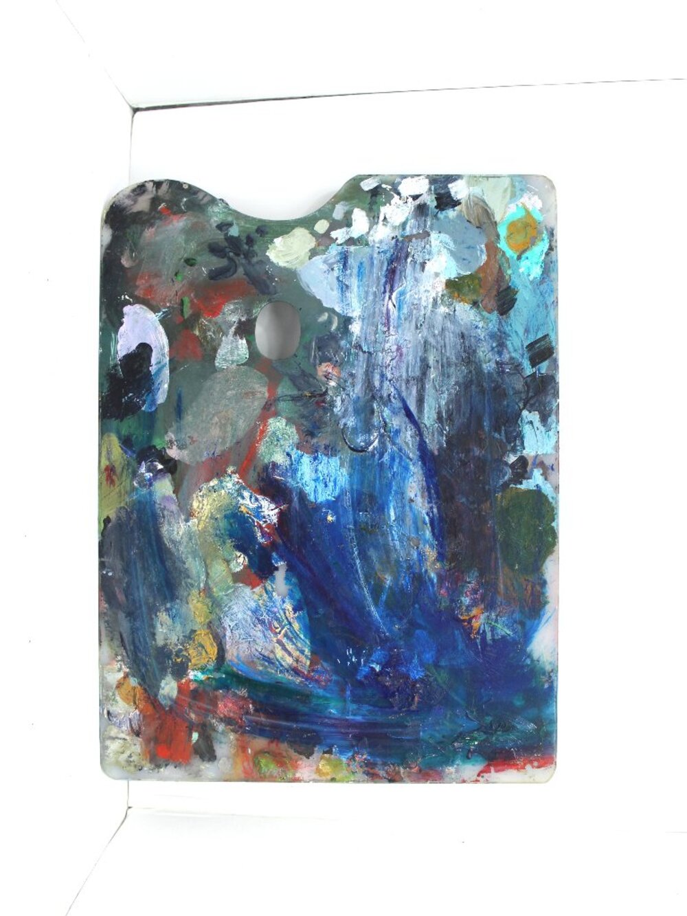 Original Vintage Artist Palette Oil Acrylic Two-Side Colorful Acrylic 16x12